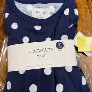 New with Tags Crewcuts Kids' size 8 Navy and White Sleep Set